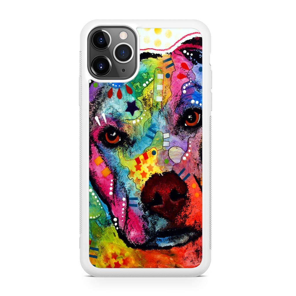 Pitbull Love Painting iPhone 11 Pro Case