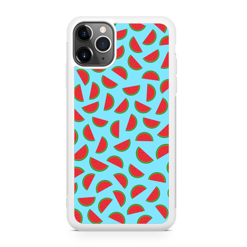 Watermelon Fruit Pattern Blue iPhone 11 Pro Case