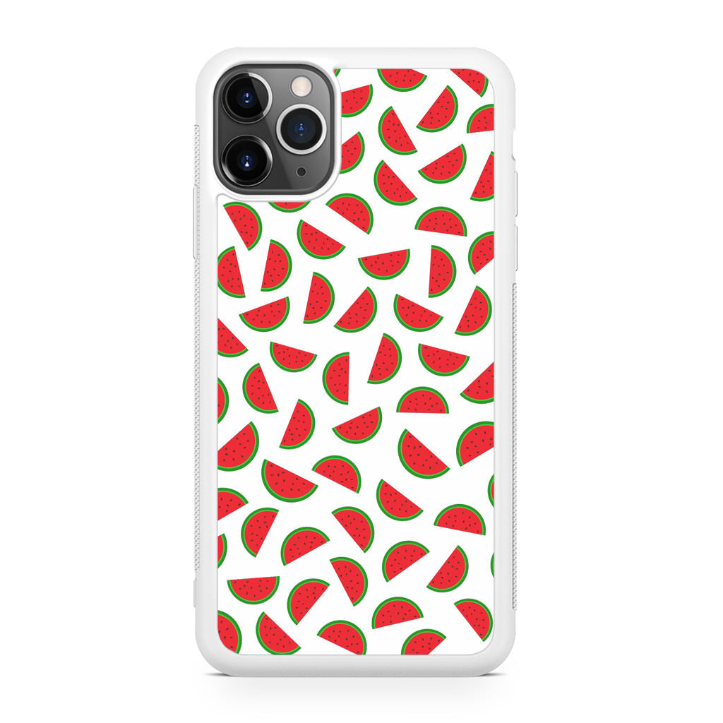 Watermelon Fruit Pattern White iPhone 11 Pro Case