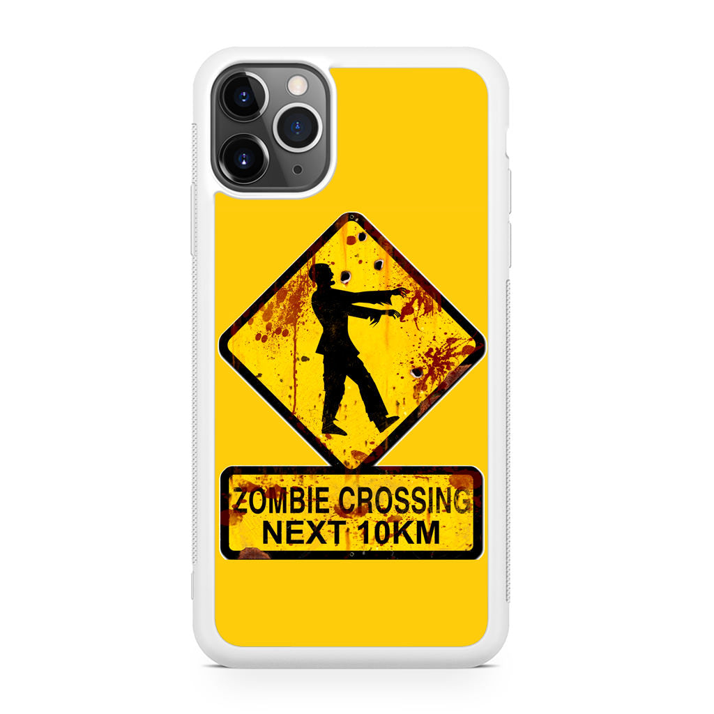 Zombie Crossing Sign iPhone 11 Pro Case