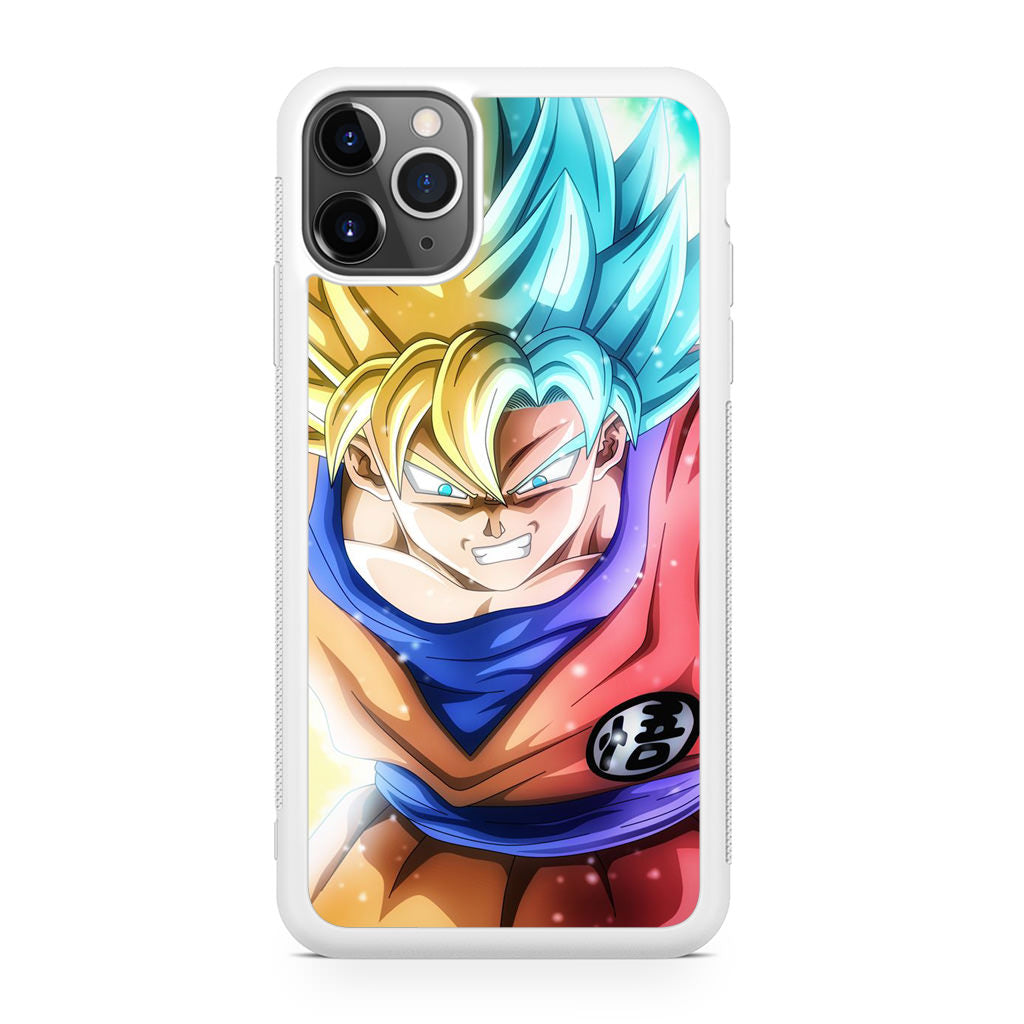 Goku SSJ 1 to SSJ Blue iPhone 11 Pro Case