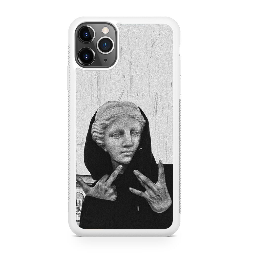 Greek Statue Wearing Hoodie iPhone 11 Pro Case