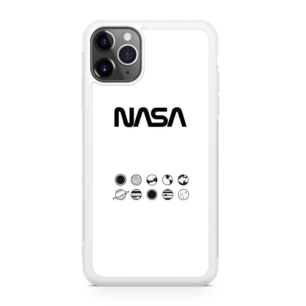 NASA Minimalist White iPhone 11 Pro Case