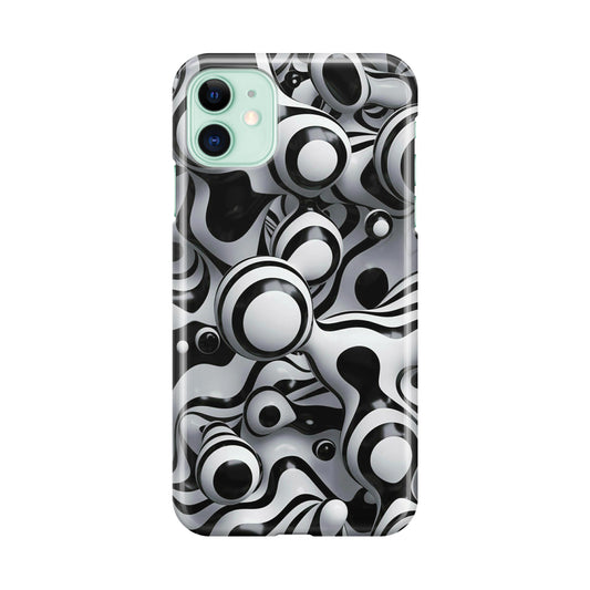Abstract Art Black White iPhone 11 Case