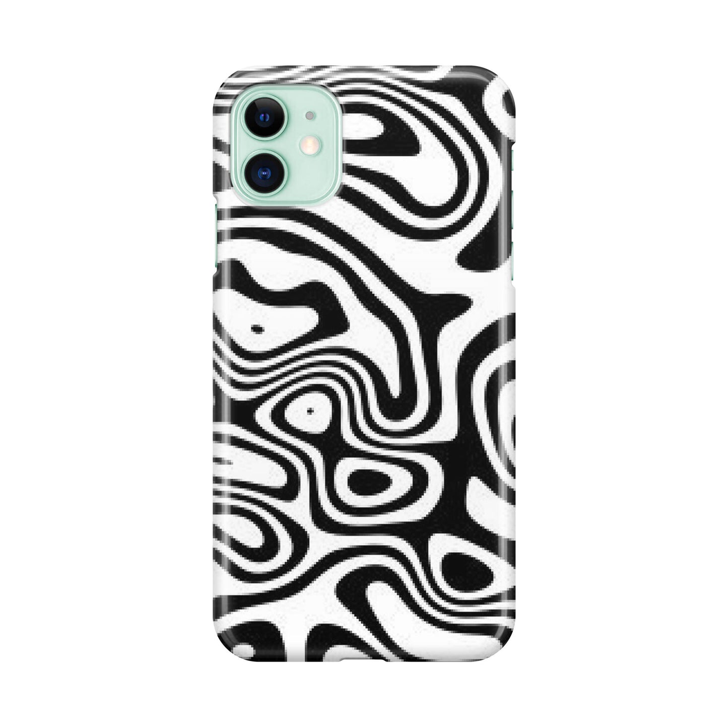 Abstract Black and White Background iPhone 11 Case