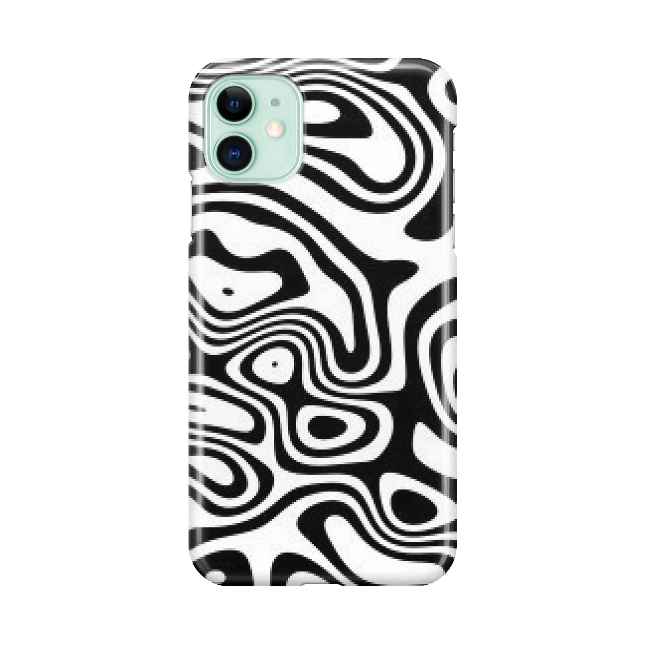 Abstract Black and White Background iPhone 12 Case
