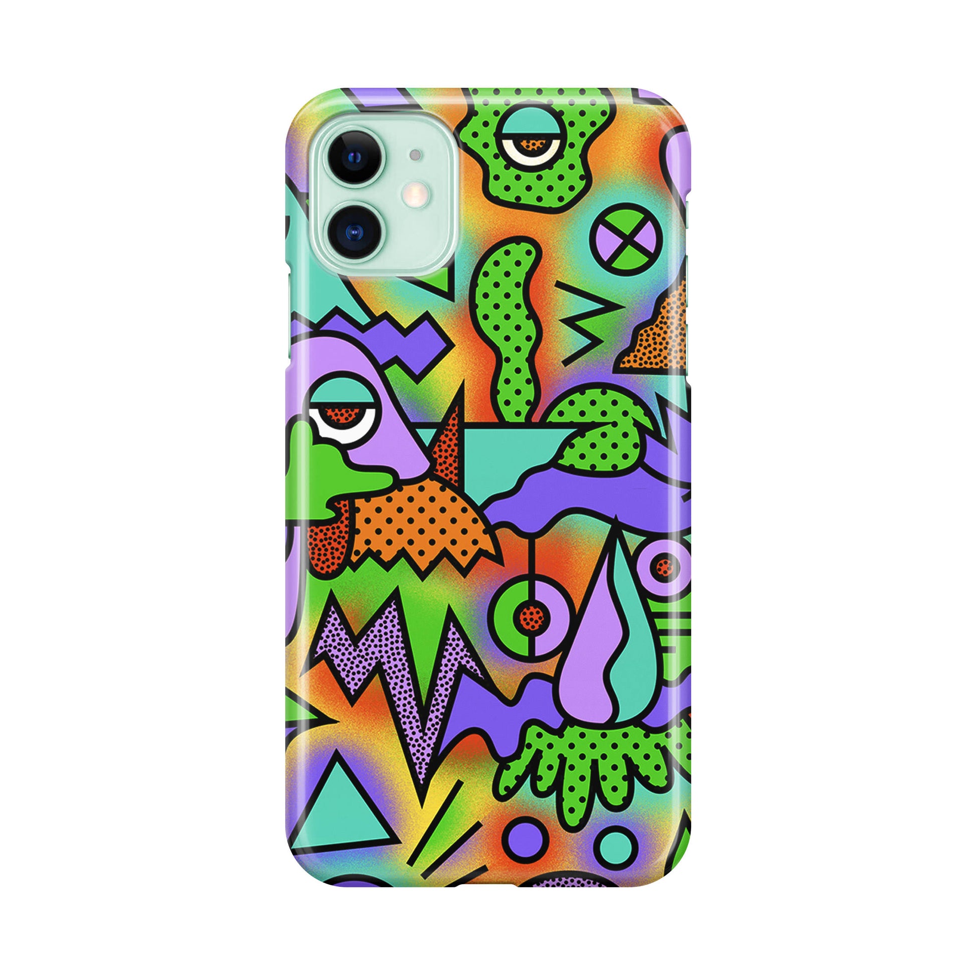 Abstract Colorful Doodle Art iPhone 12 mini Case