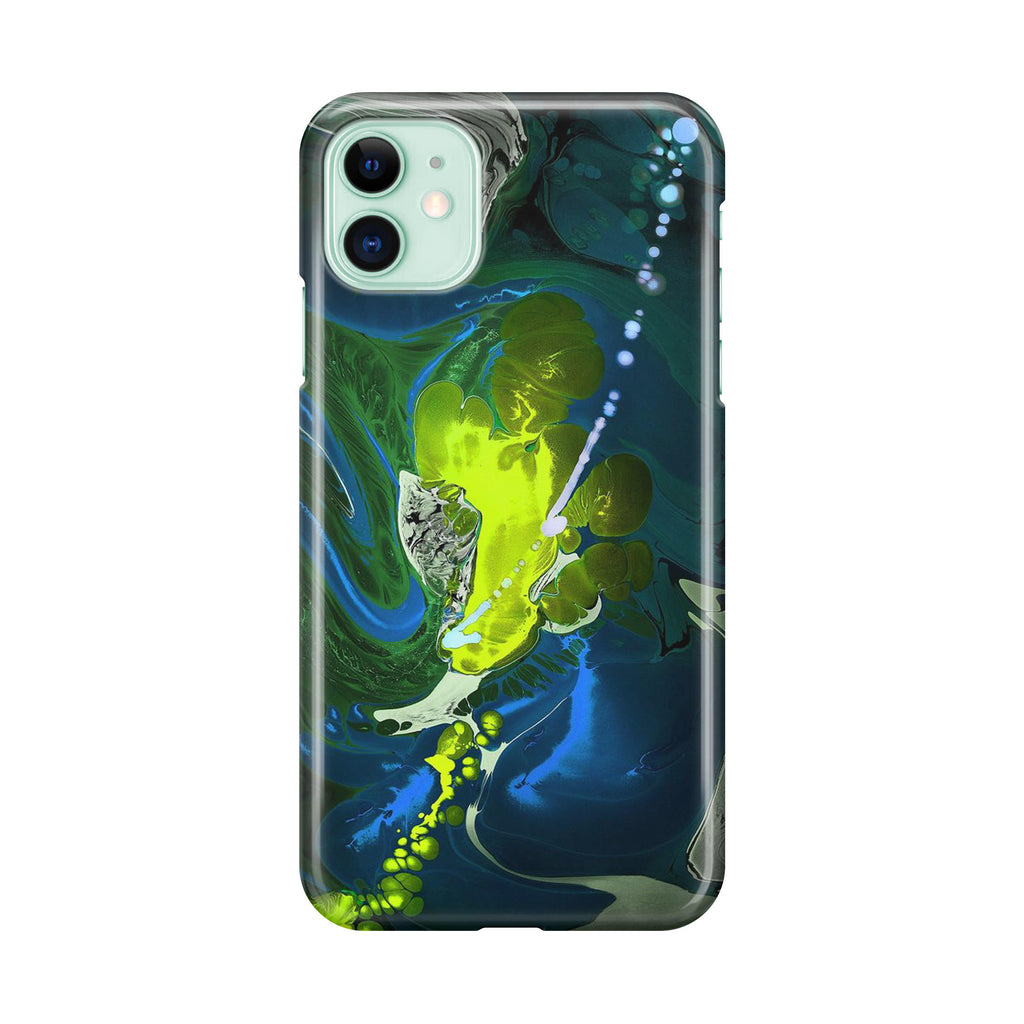 Abstract Green Blue Art iPhone 12 Case