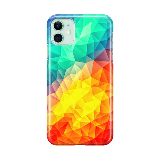Abstract Multicolor Cubism Painting iPhone 11 Case
