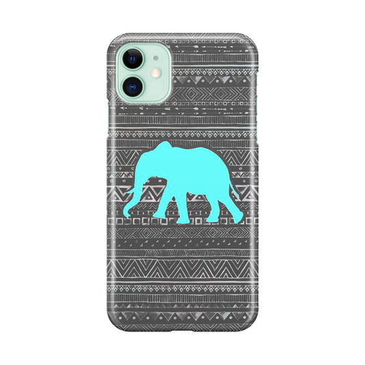 Aztec Elephant Turquoise iPhone 11 Case