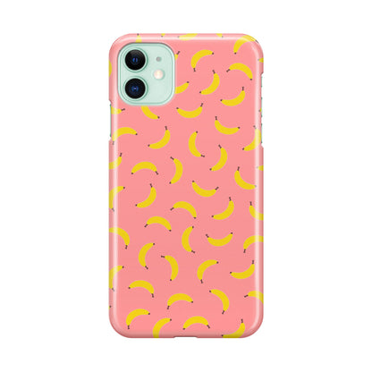 Bananas Fruit Pattern Pink iPhone 11 Case