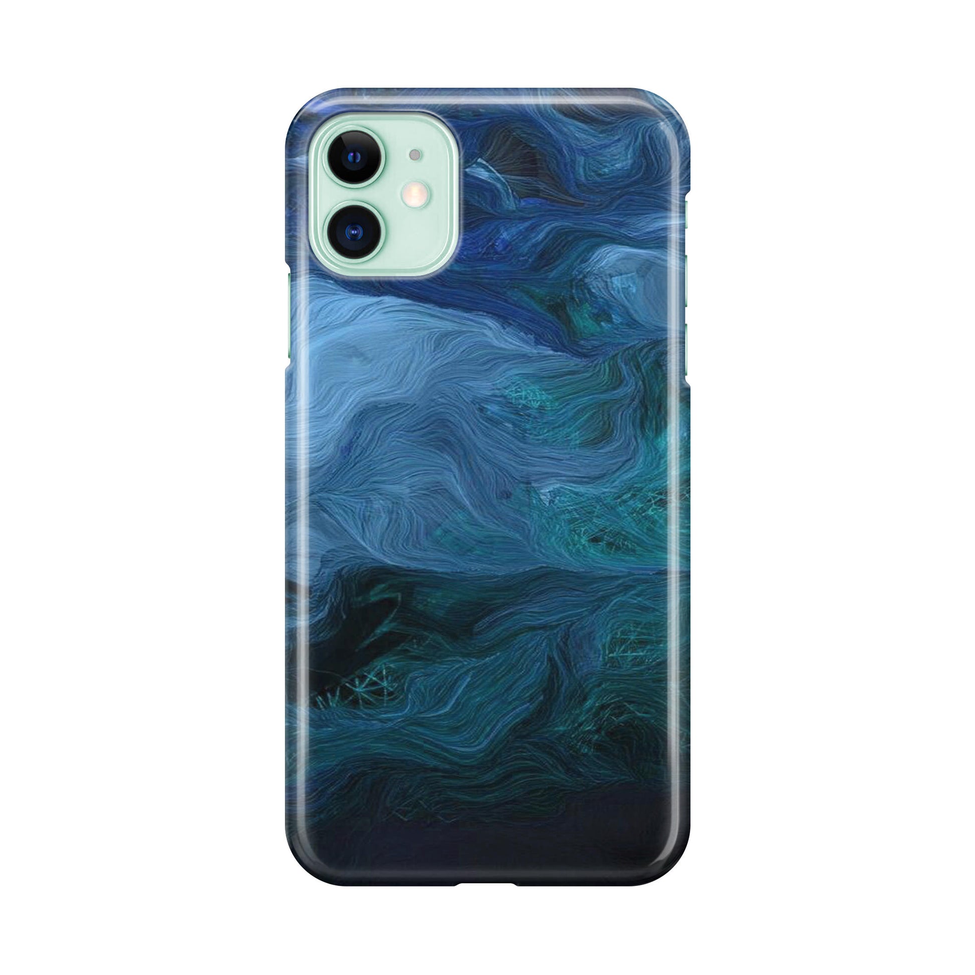 Blue Abstract Art iPhone 11 Case