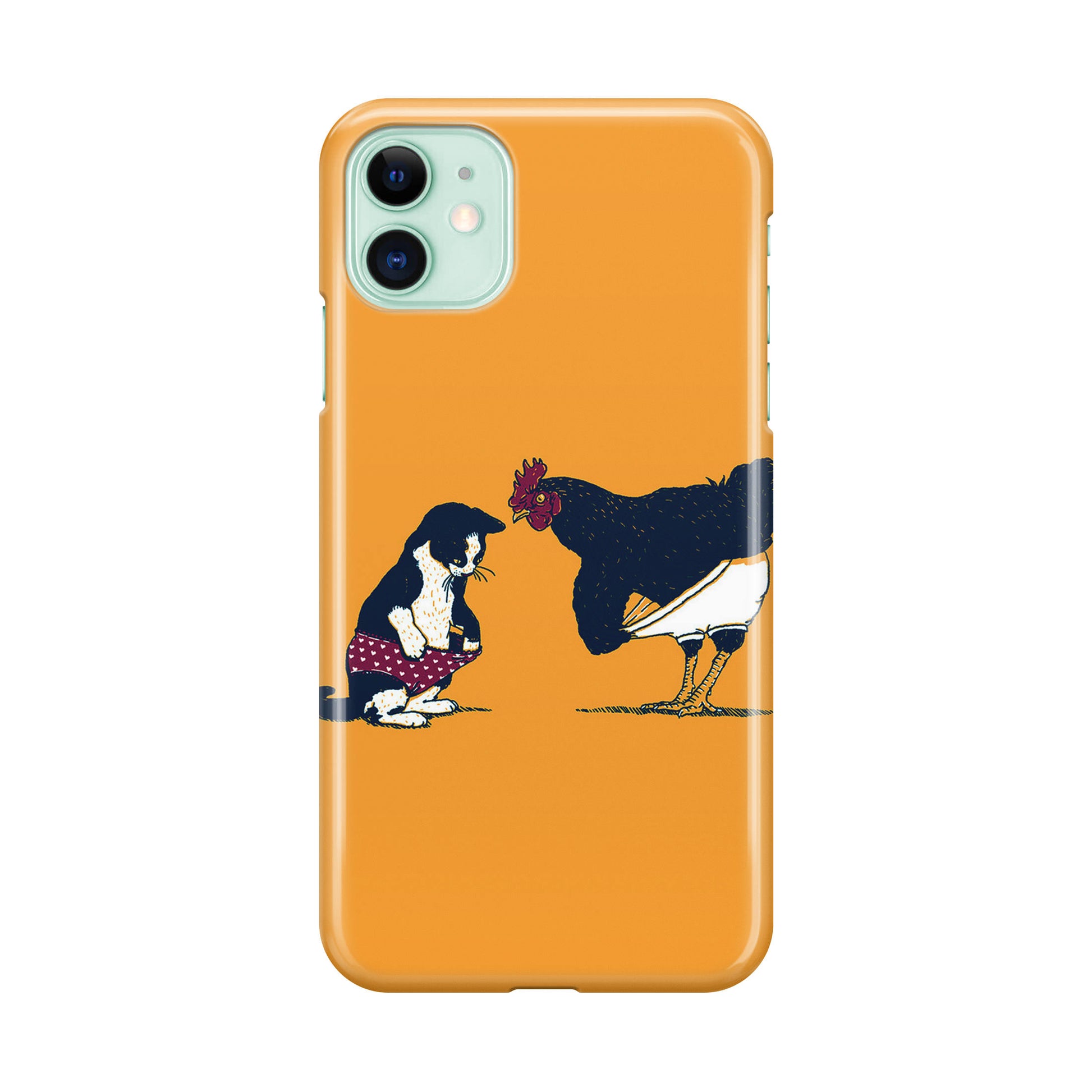 Cat Chicken Yellow Underwear Cute iPhone 11 Case