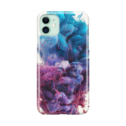 Colorful Dust Art on White iPhone 11 Case