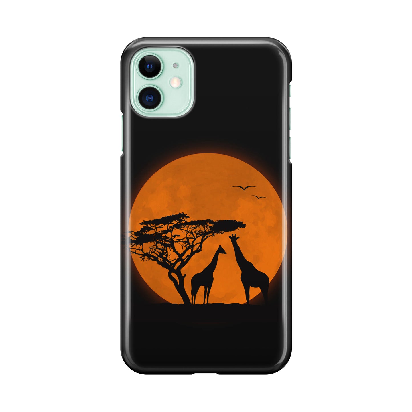 Giraffes Silhouette iPhone 11 Case