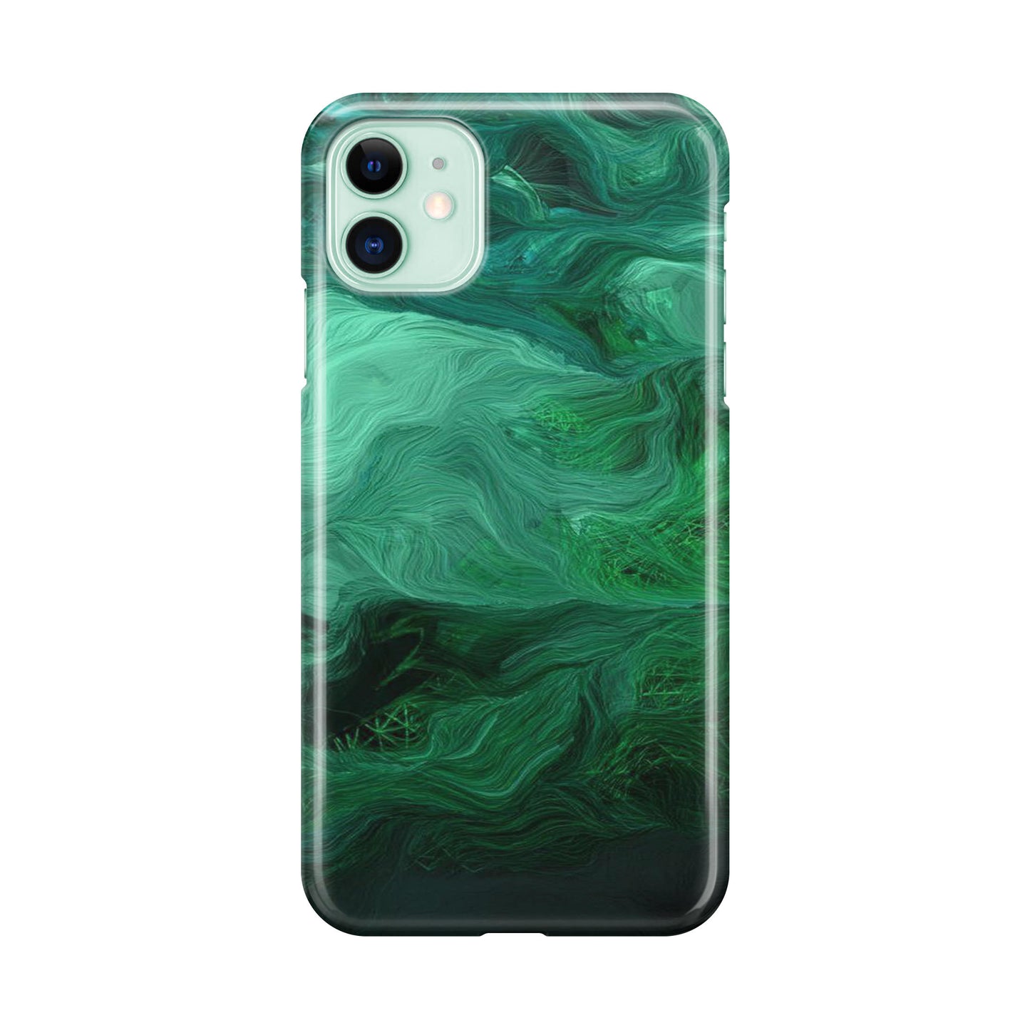 Green Abstract Art iPhone 11 Case