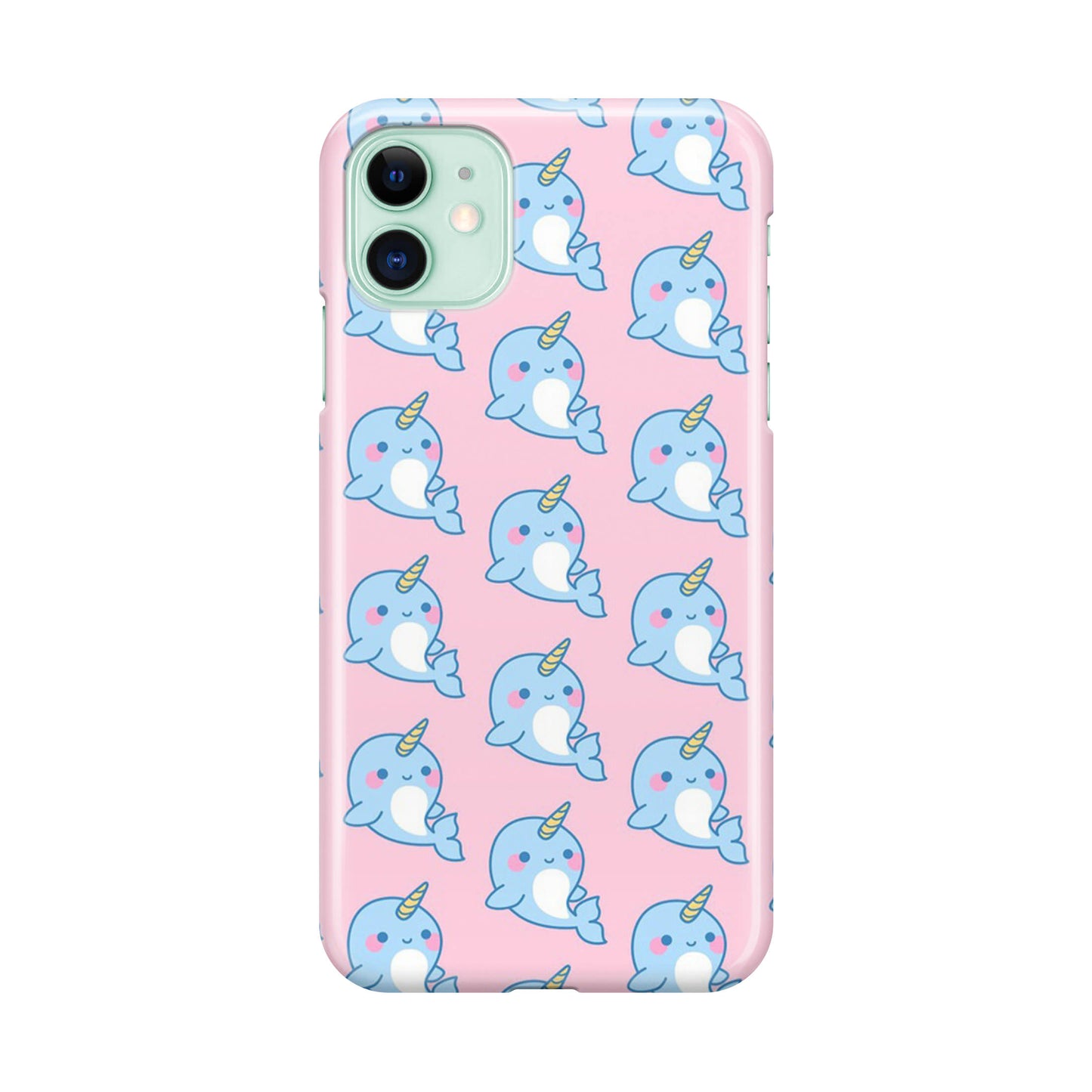 Horned Whales Pattern iPhone 12 Case