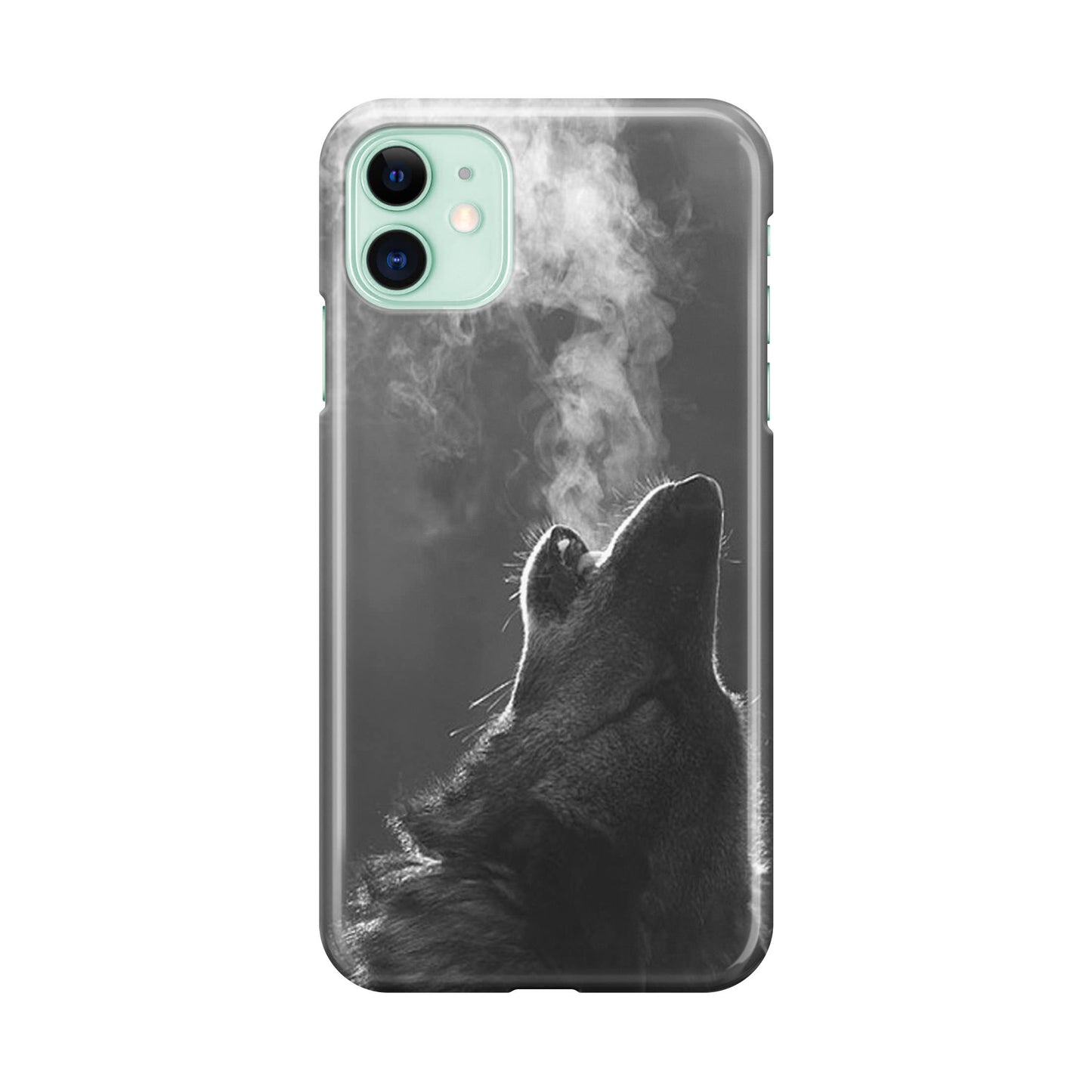 Howling Wolves Black and White iPhone 11 Case