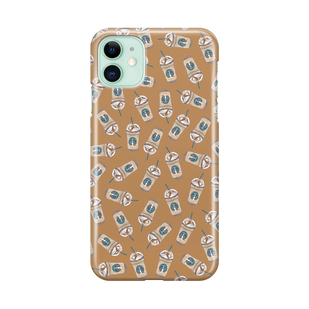 Iced Cappuccinos Lover Pattern iPhone 12 Case
