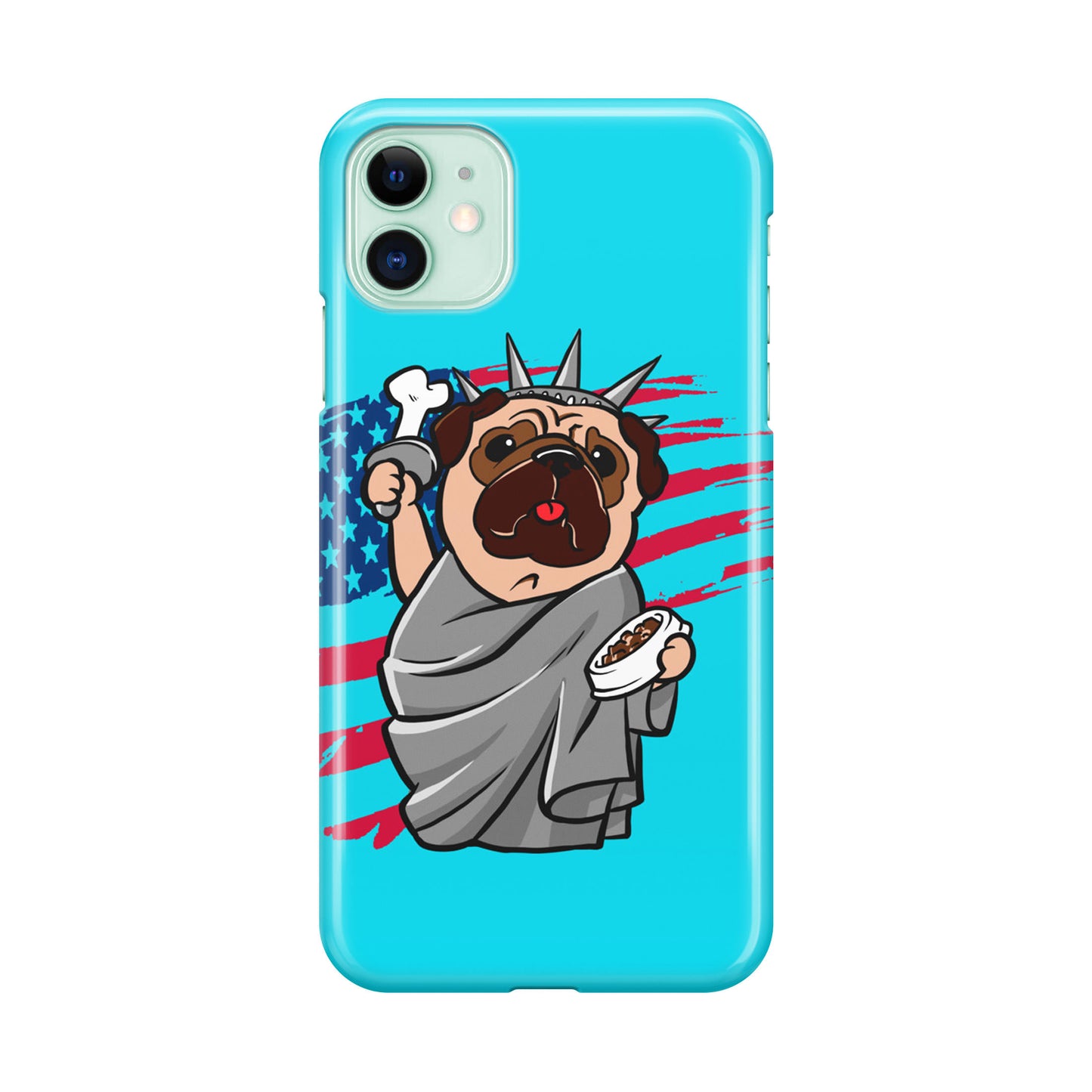 Independence Day Pug iPhone 12 Case