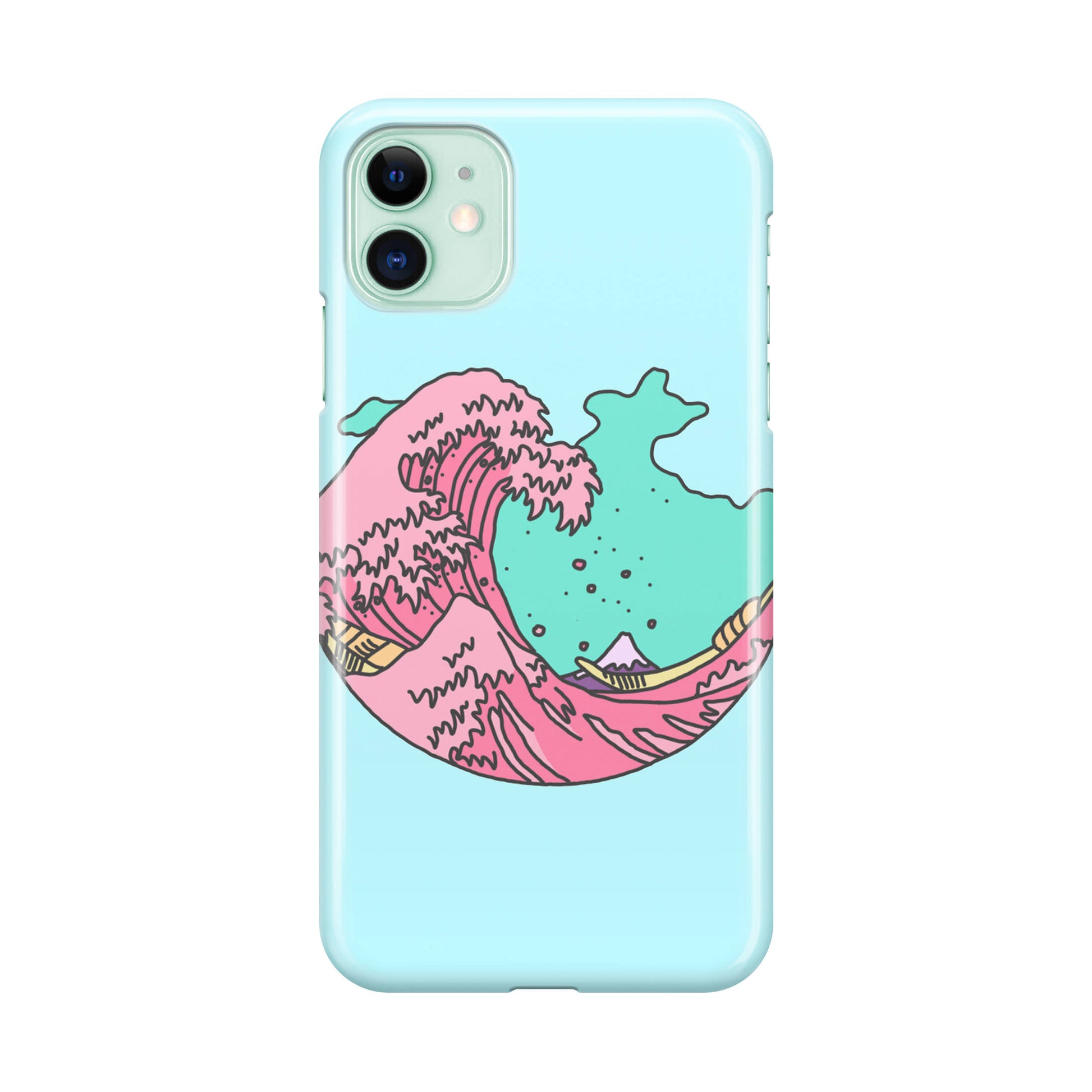 Japanese Pastel Wave iPhone 11 Case