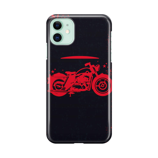 Motorcycle Red Art iPhone 11 Case