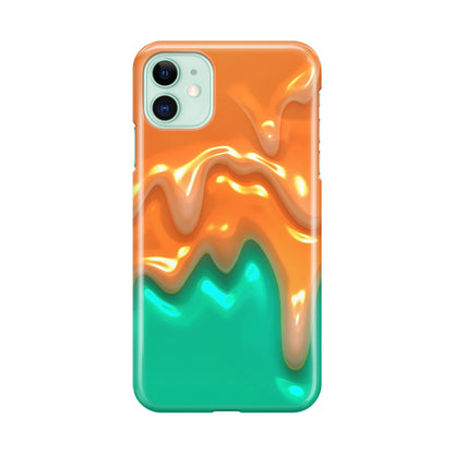 Orange Paint Dripping iPhone 11 Case