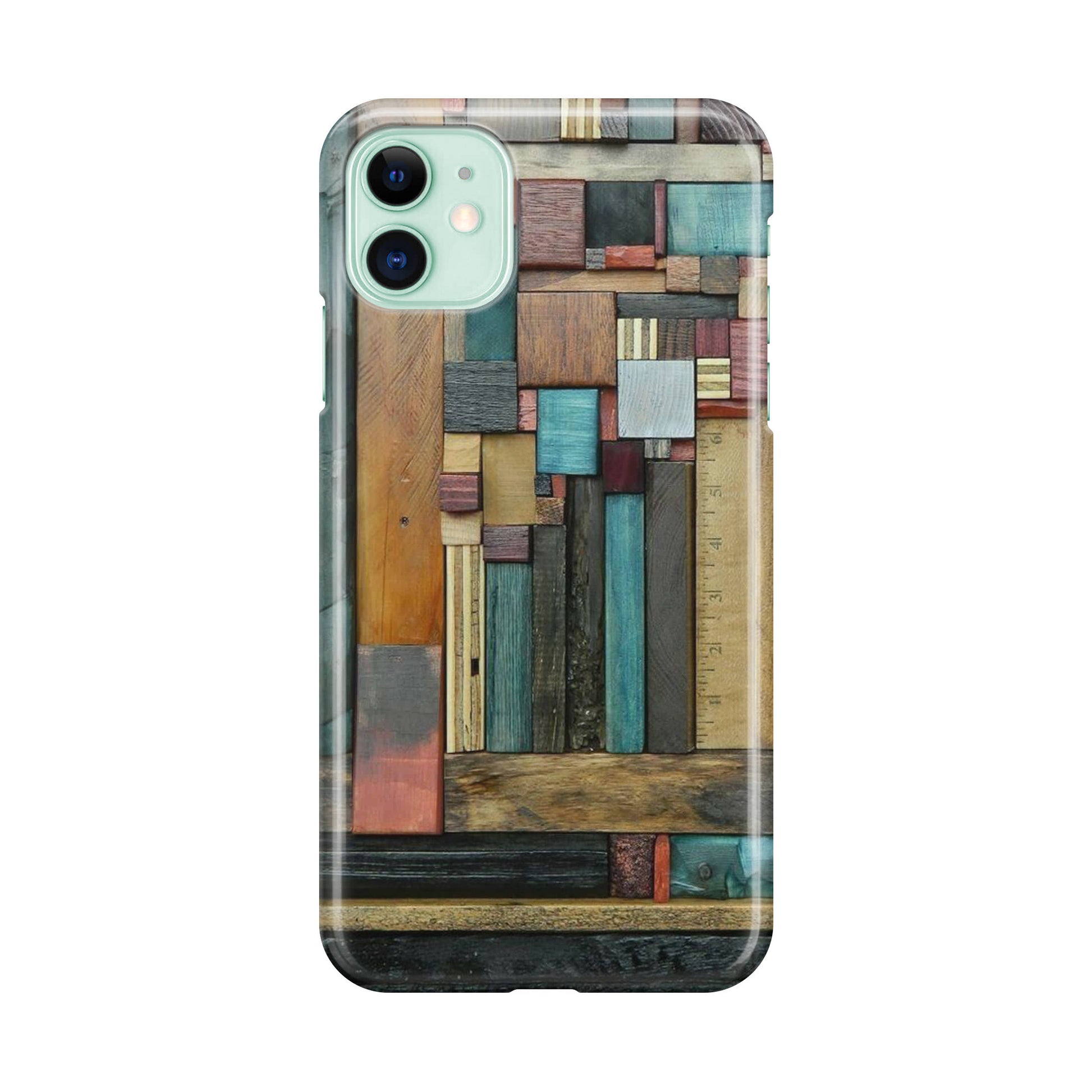 Painted Abstract Wood Sculptures iPhone 11 Case