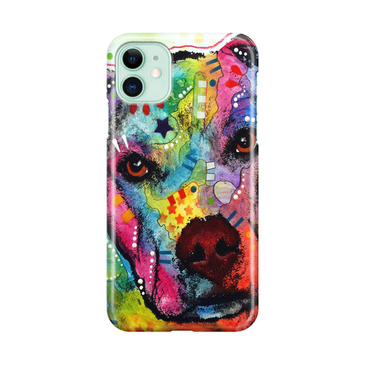 Pitbull Love Painting iPhone 11 Case