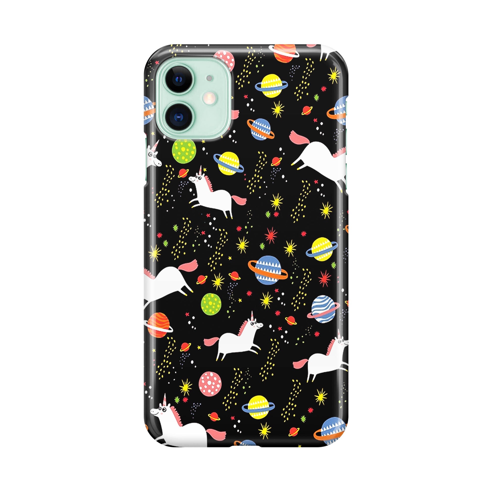 Space Unicorn Pattern iPhone 12 Case