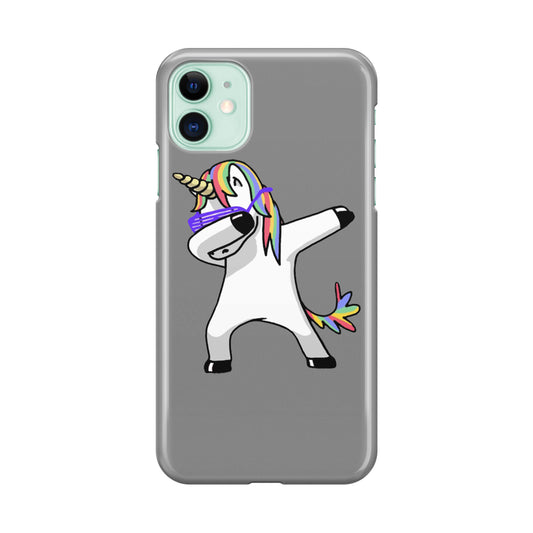 Unicorn Dabbing Grey iPhone 11 Case