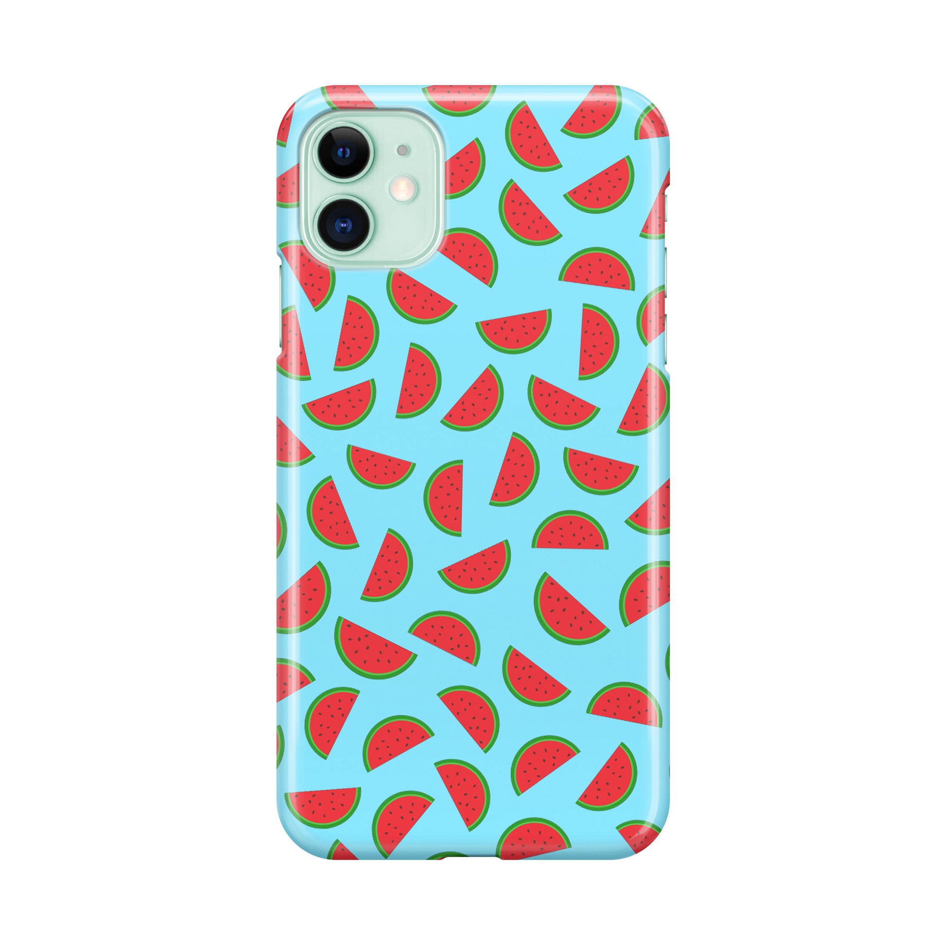 Watermelon Fruit Pattern Blue iPhone 12 mini Case