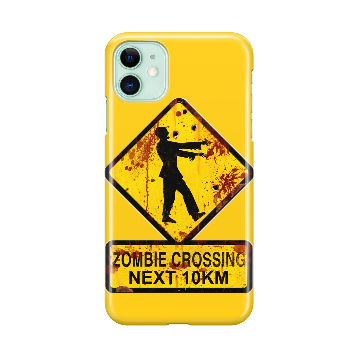 Zombie Crossing Sign iPhone 11 Case