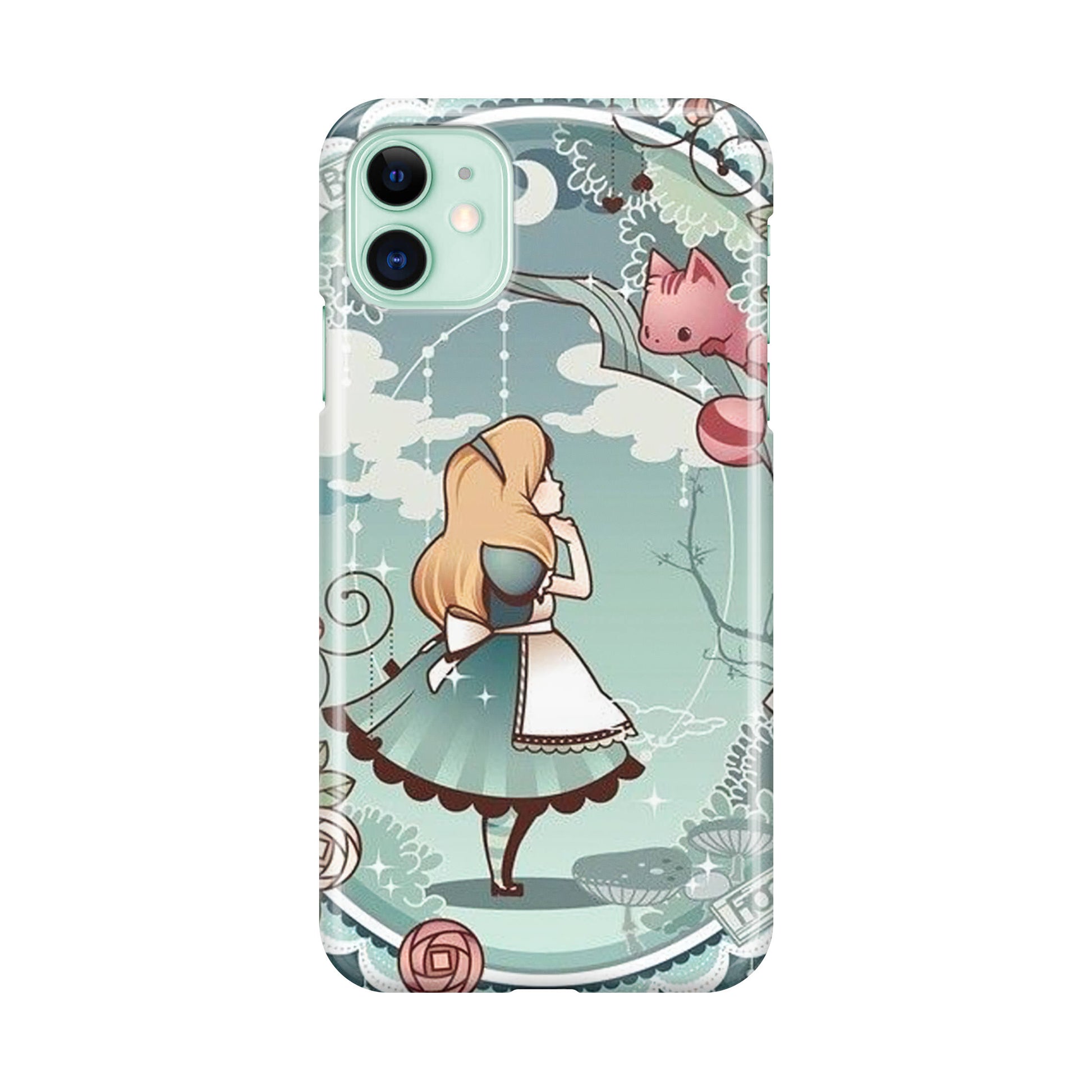 Alice And Cheshire Cat Poster iPhone 11 Case