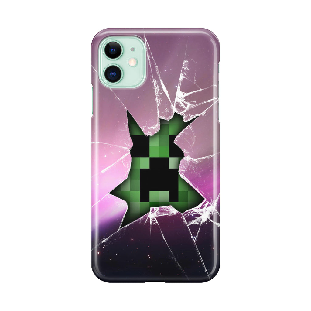 Creeper Glass Broken Violet iPhone 12 Case