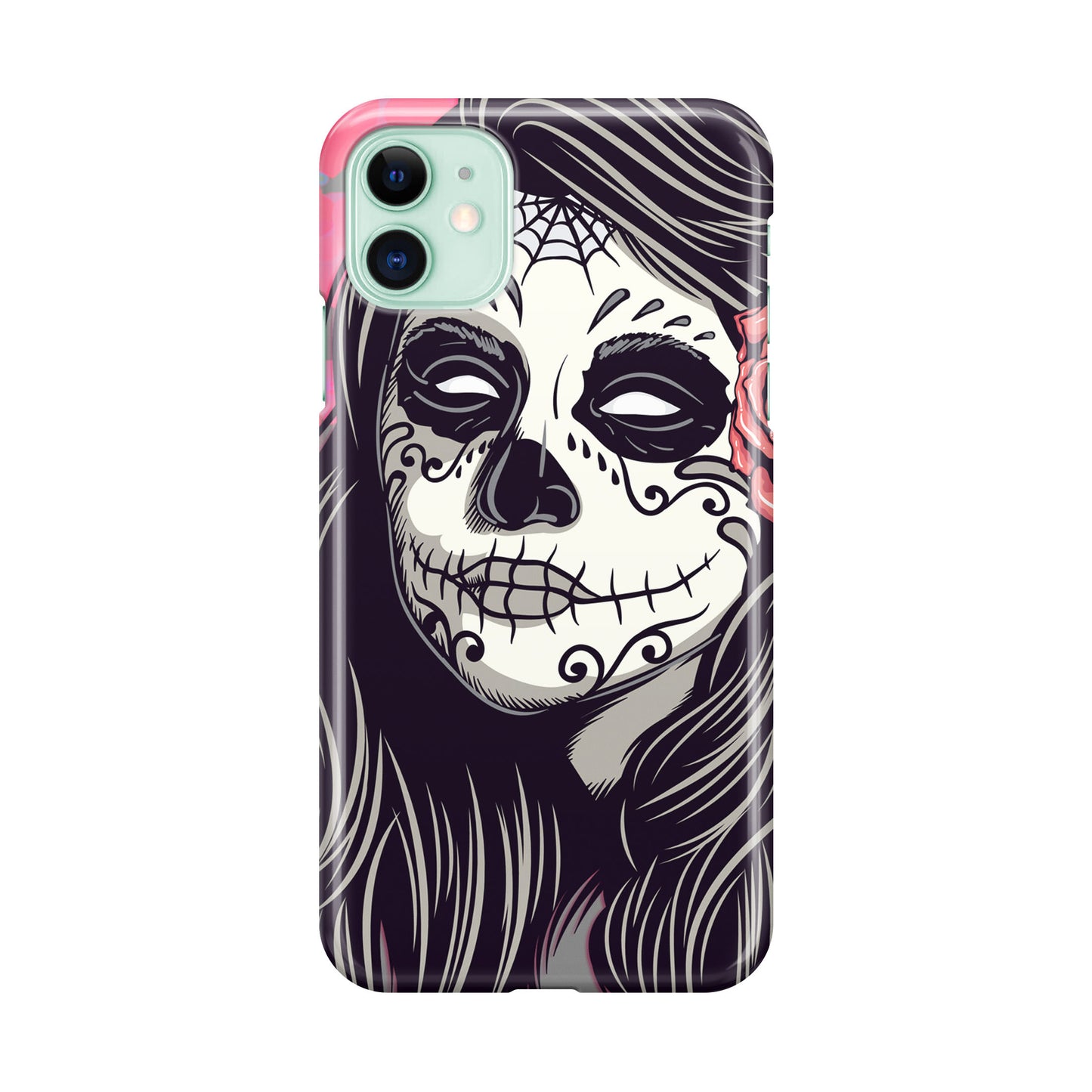 Girl Skull Flower iPhone 12 Case