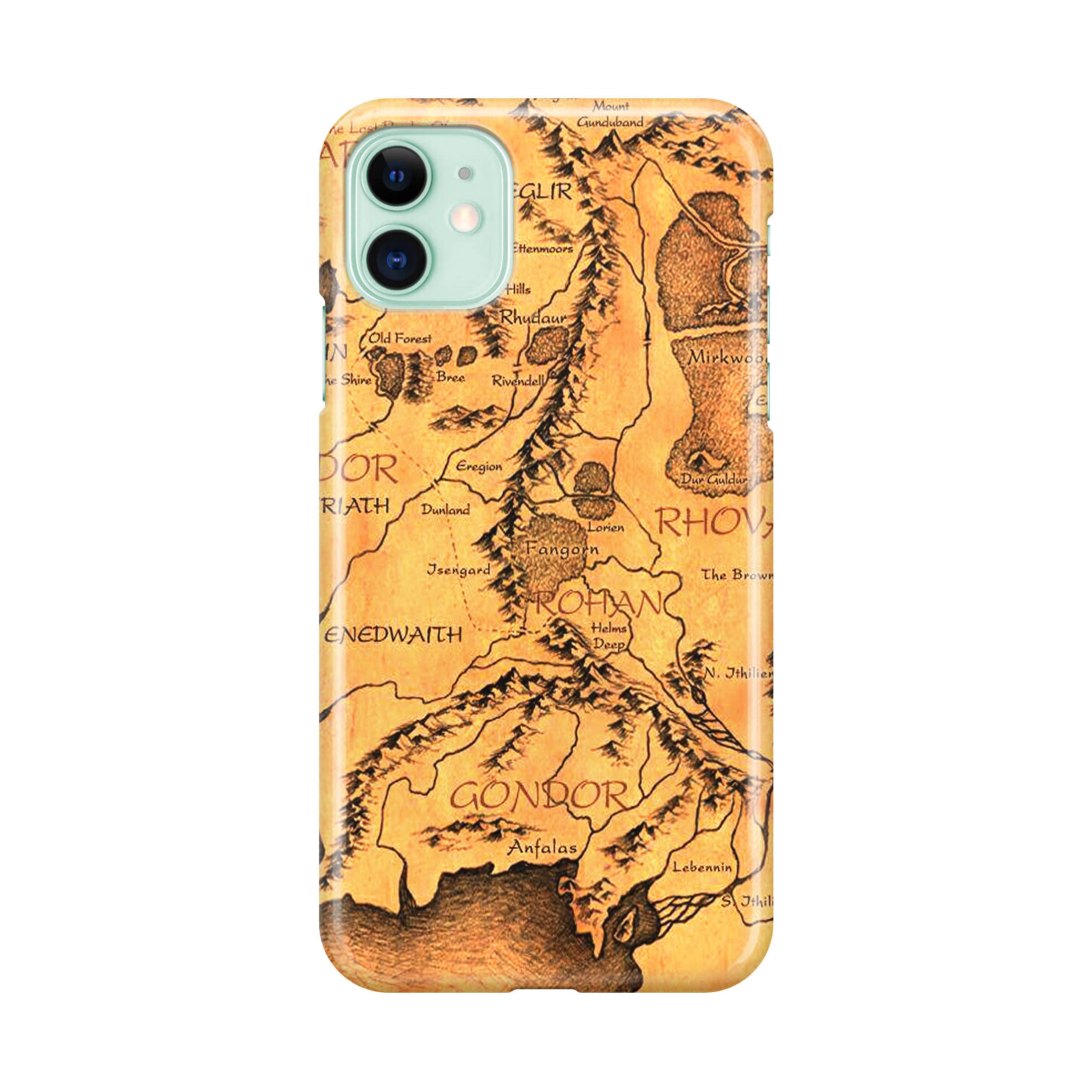Middle Earth Map Hobbit iPhone 11 Case