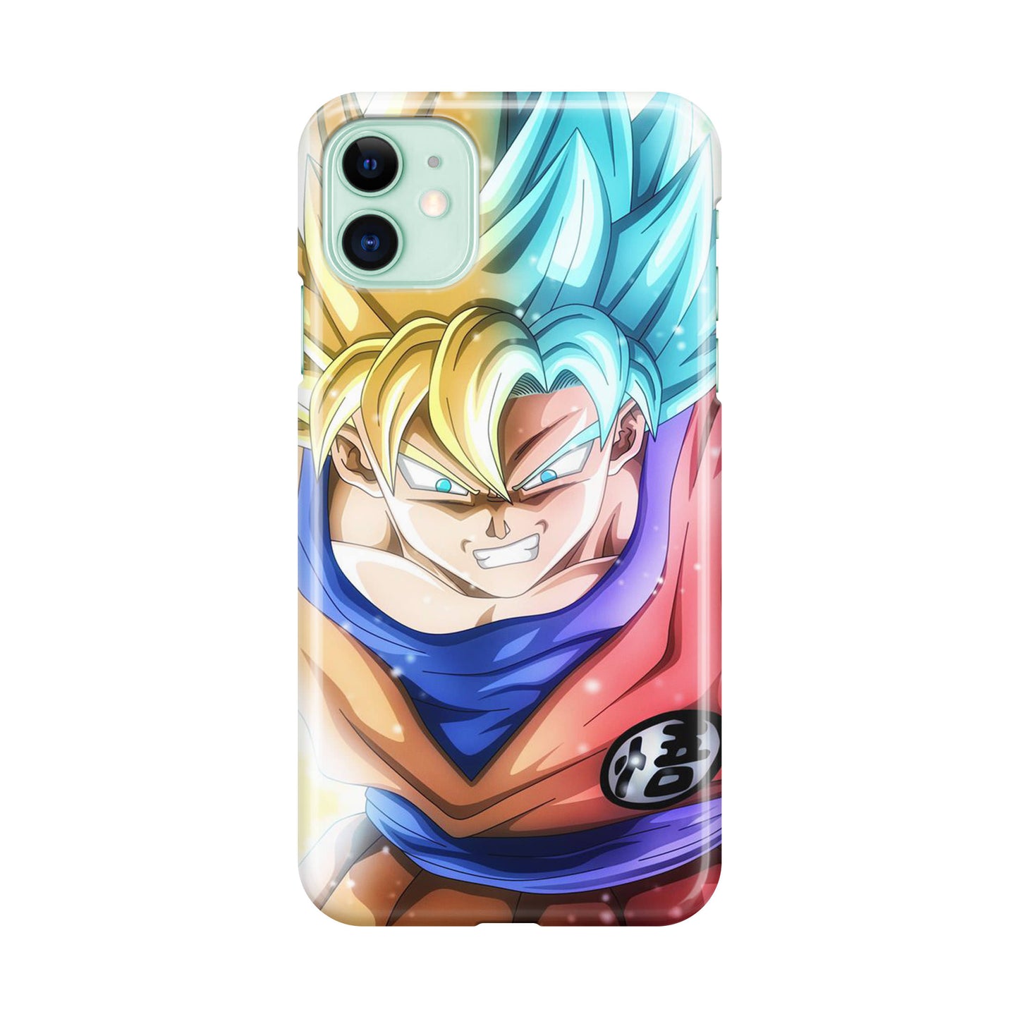 Goku SSJ 1 to SSJ Blue iPhone 11 Case