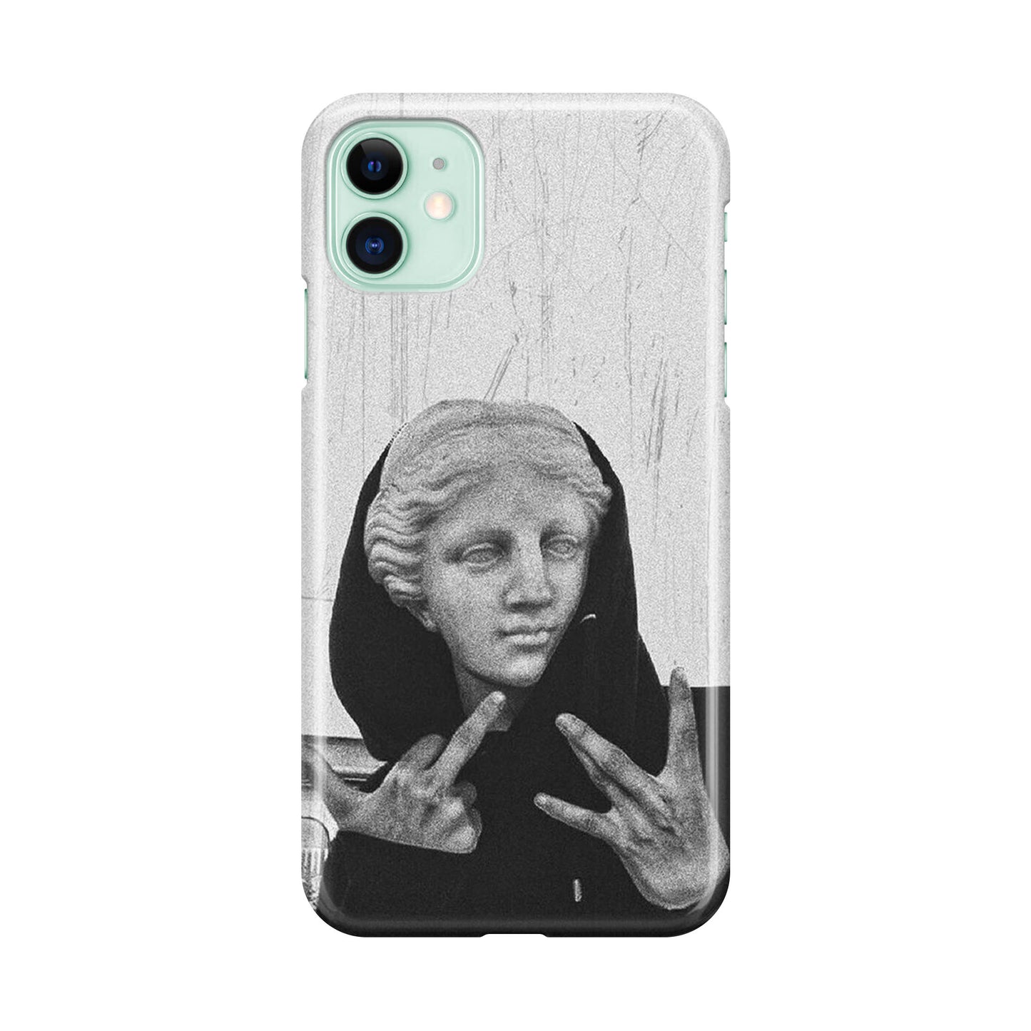 Greek Statue Wearing Hoodie iPhone 11 Case