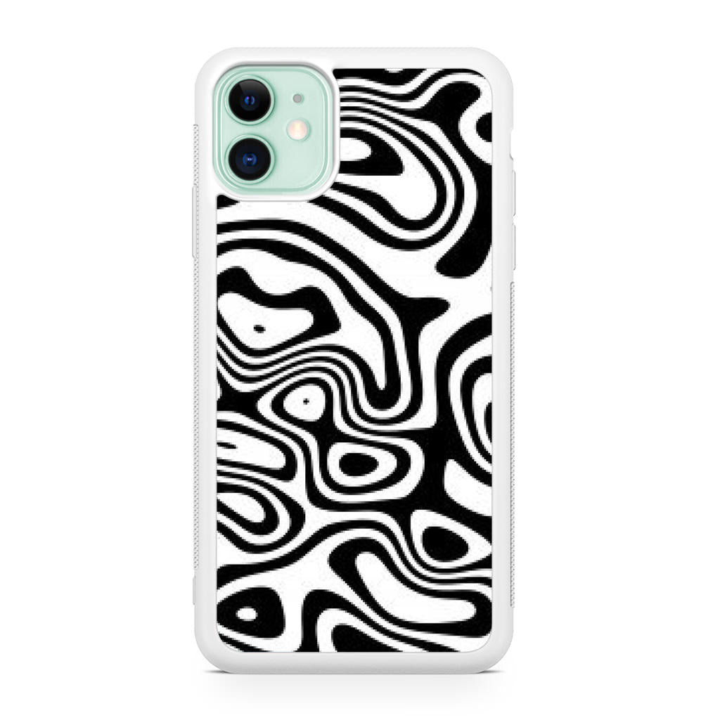 Abstract Black and White Background iPhone 11 Case