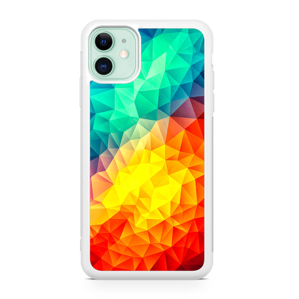 Abstract Multicolor Cubism Painting iPhone 11 Case