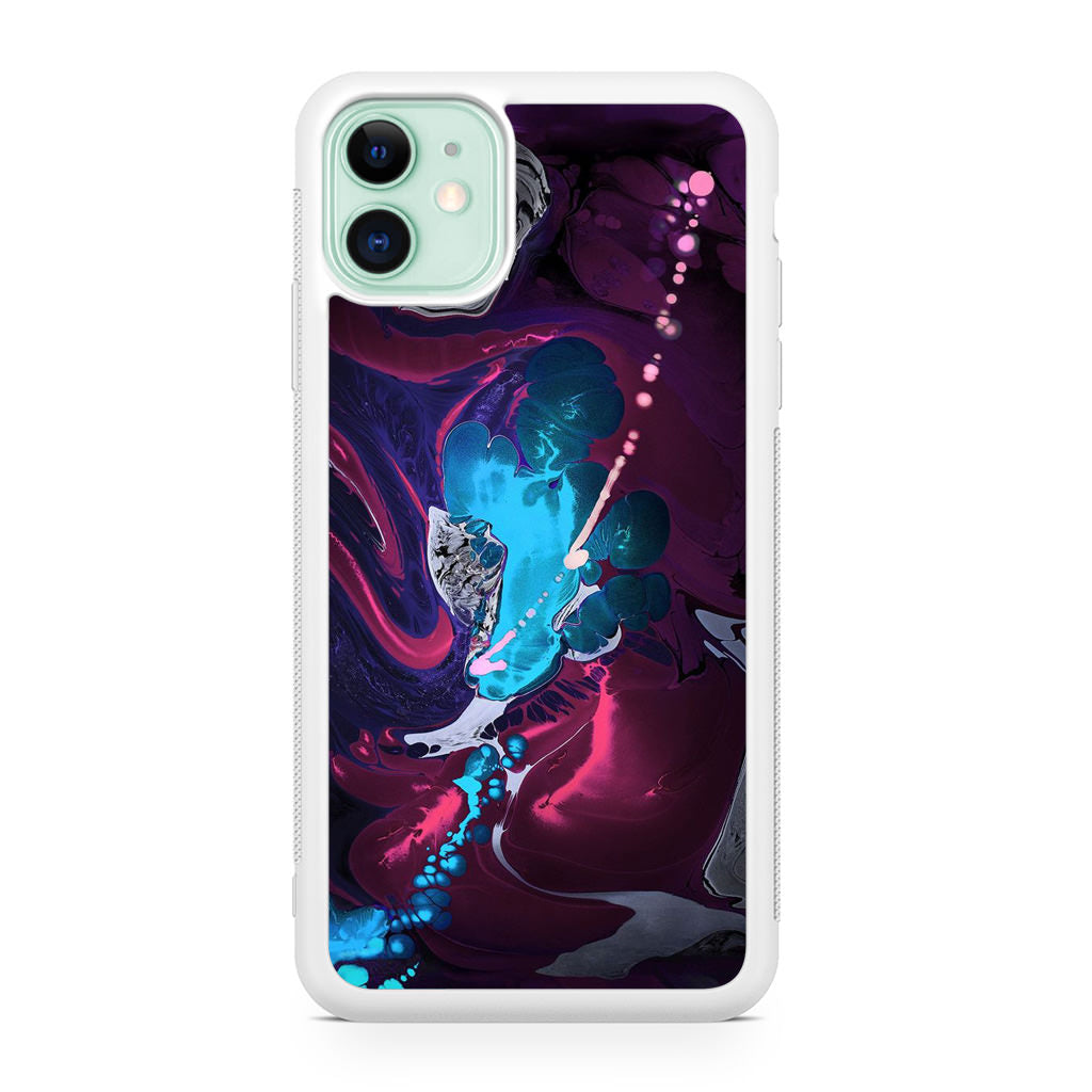 Abstract Purple Blue Art iPhone 11 Case