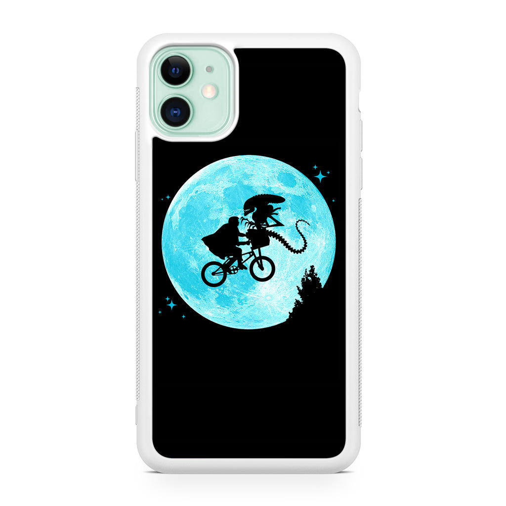 Alien Bike to the Moon iPhone 11 Case