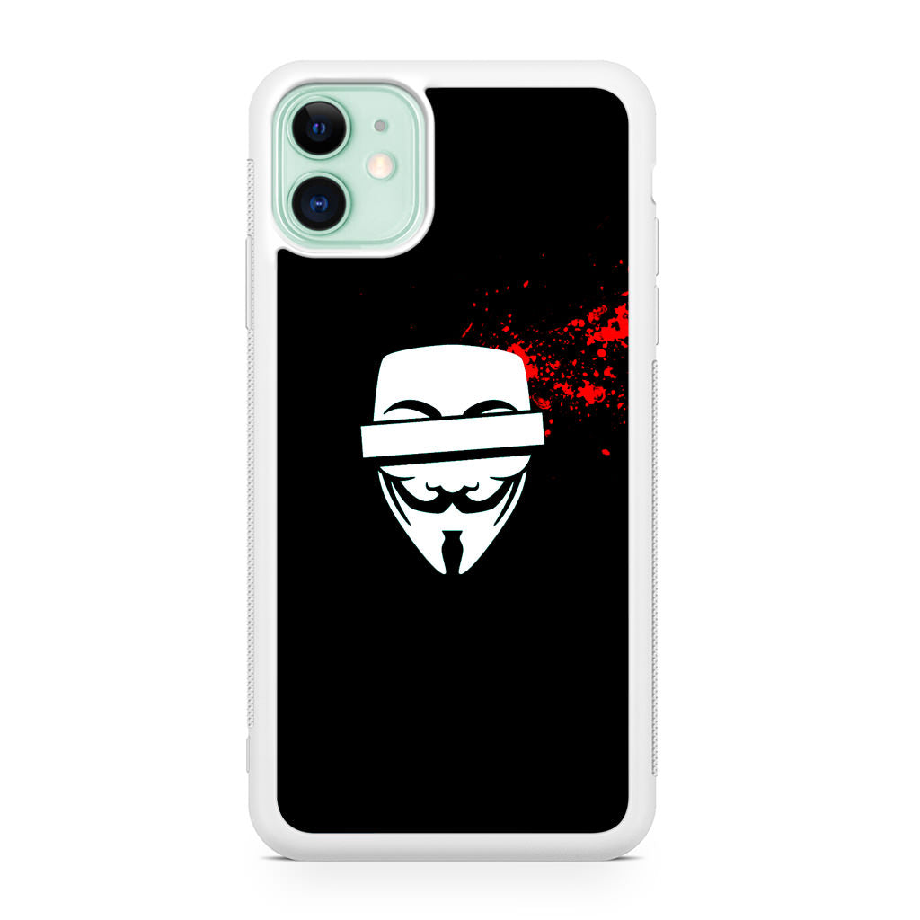 Anonymous Blood Splashes iPhone 11 Case