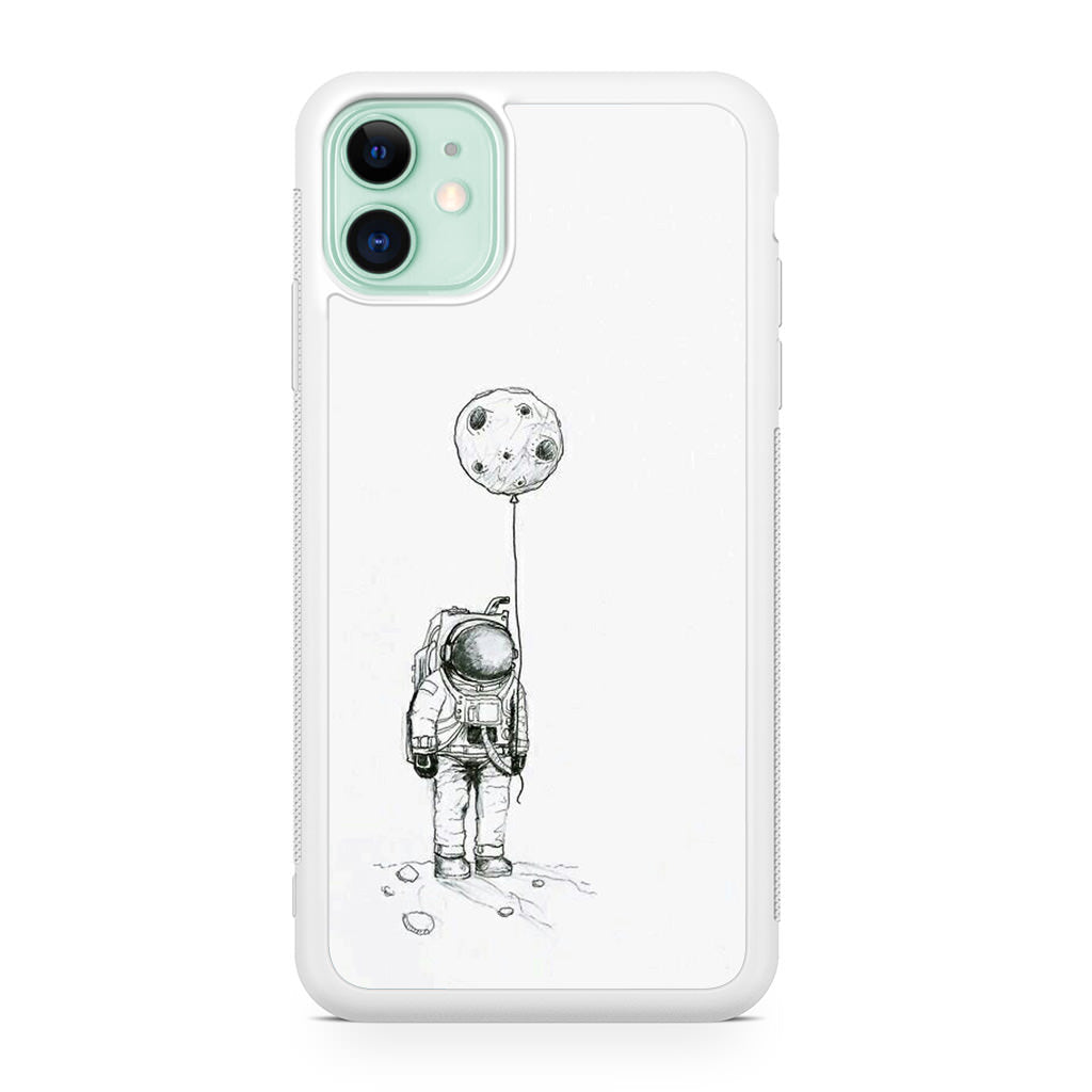 Astronaut Moon Balloon iPhone 12 Case