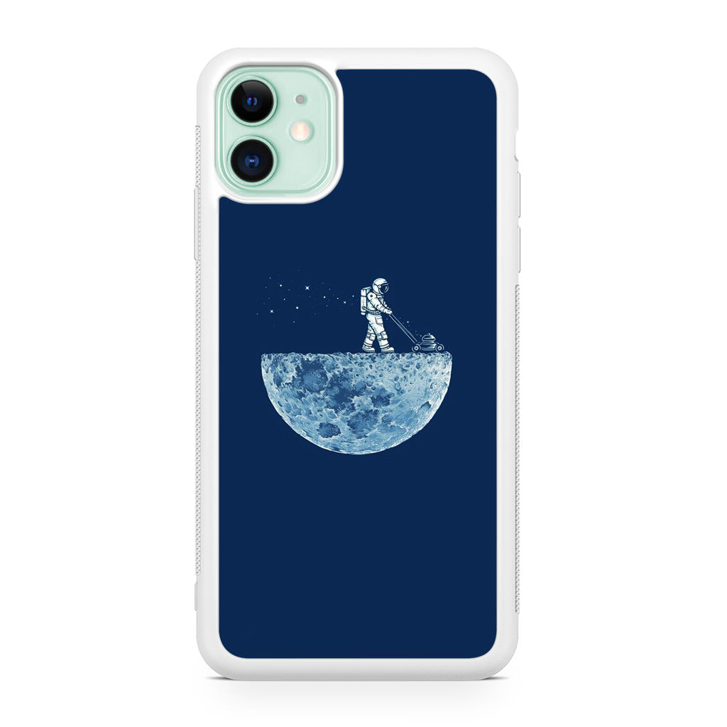 Astronaut Mowing The Moon iPhone 12 Case