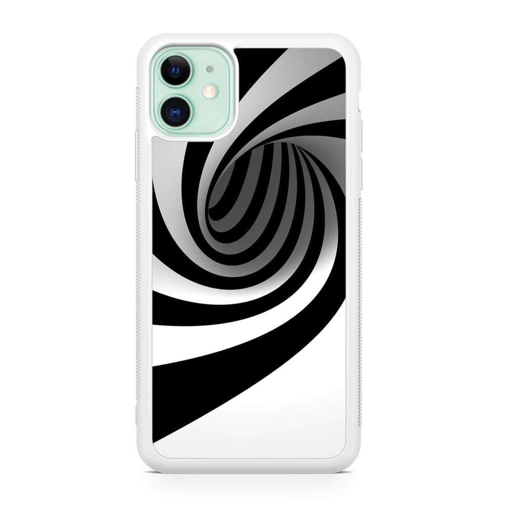 Black and White Twist iPhone 12 Case
