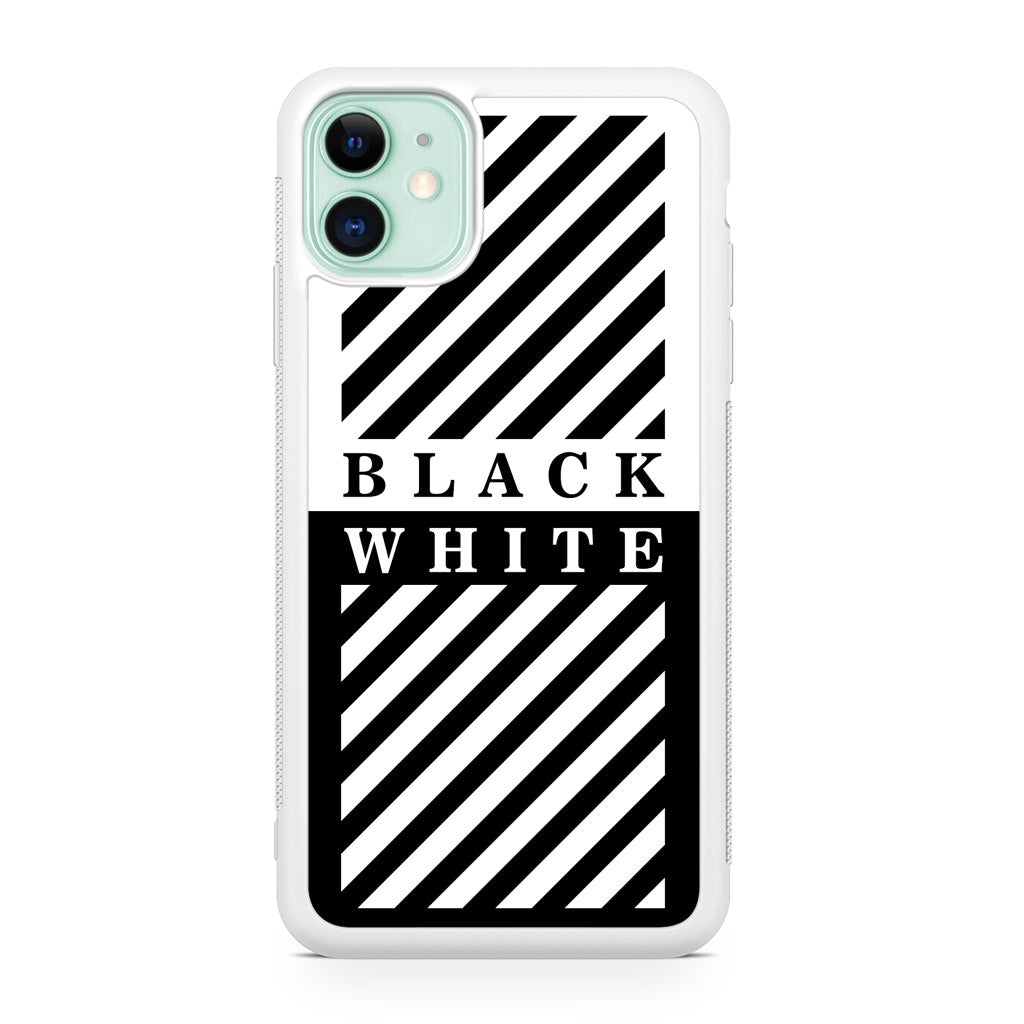 Black White Stripes iPhone 11 Case