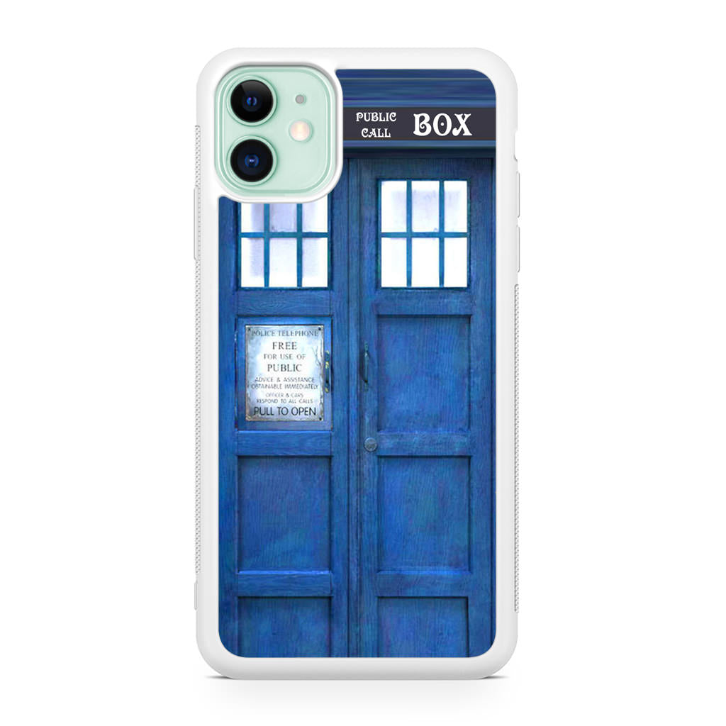 Blue Police Call Box iPhone 11 Case