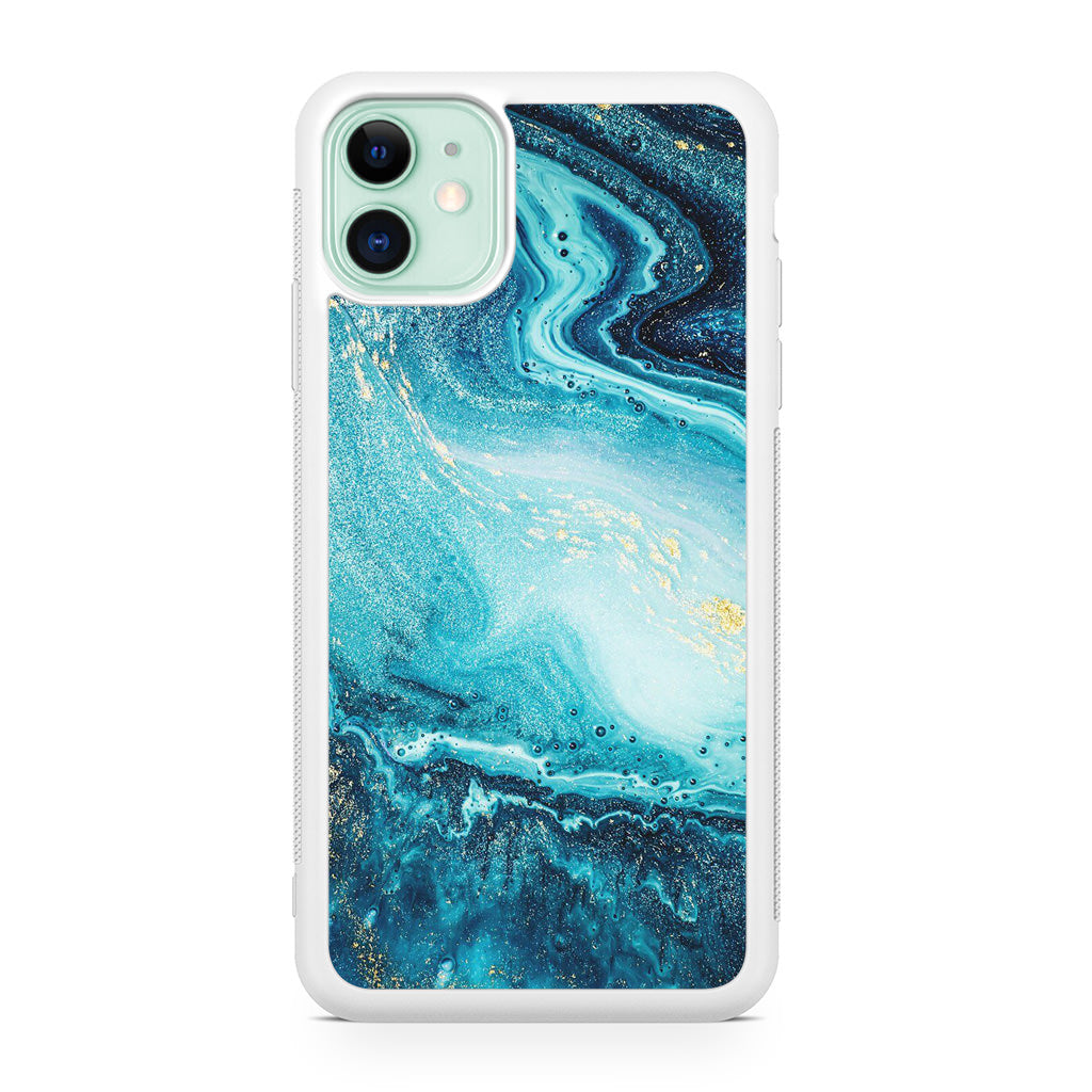 Blue Water Glitter iPhone 11 Case